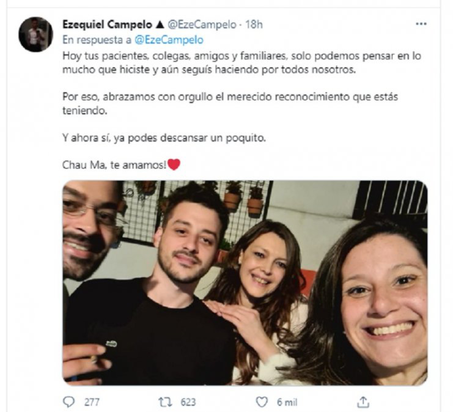 La emotiva despedida del hijo a la médica del Hospital Fernández que murió por coronavirus